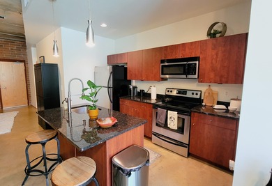 This exclusive 1,536 SF modern-industrial condominium at 300