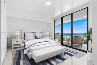 Sleek oceanfront corner residence offering 2 bedrooms + den, 2.5