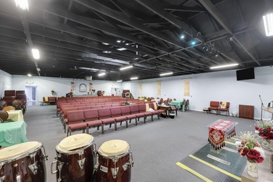 The 5400 SF office/warehouse building sits on just over an acre