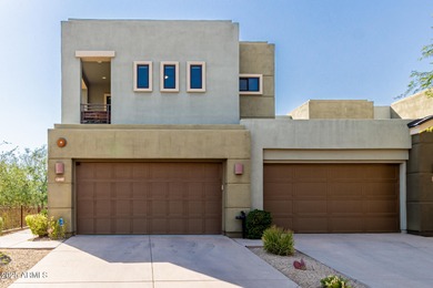 Picturesque Pinnacle Peak mountain, sunset and city light views