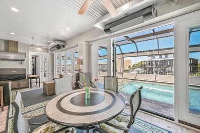 This canal-front home on Holiday Isle sits on a spacious corner