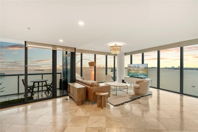 Set on a rare high floor, Unit 2312 captures 180 degrees of