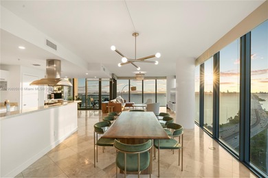 Set on a rare high floor, Unit 2312 captures 180 degrees of