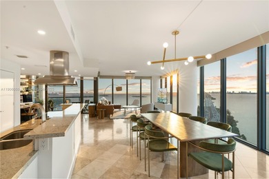 Set on a rare high floor, Unit 2312 captures 180 degrees of