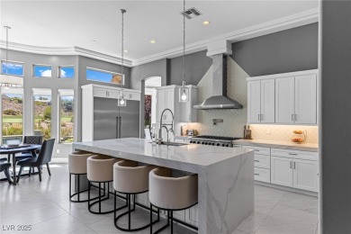 Wake up to panoramic golf course views at this custom home