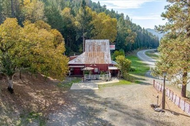 This vintage historical Red Barn in Douglas City, CA, offers a