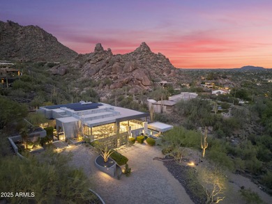 Perched on a private 2+ acre lot in Carefree, this architectural