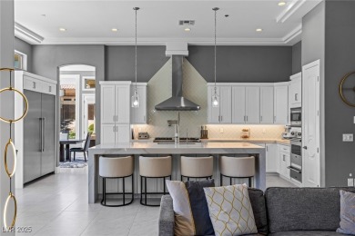 Wake up to panoramic golf course views at this custom home