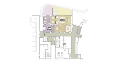 Residence 115G offers 3 bedrooms, 3.5 baths, and a private den