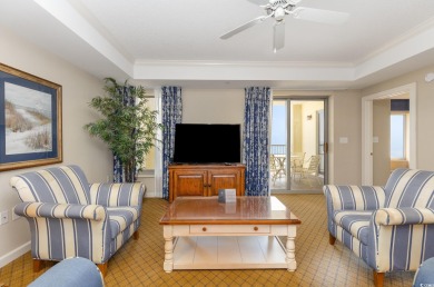 This gorgeous 3-bedroom, 3-bath fully furnished oceanfront condo