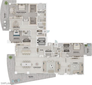 Spectacular full floor unit 19th floor unit: ONLY 34 Condos in