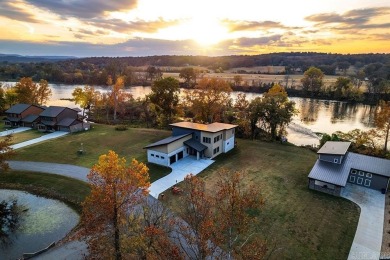Modern architecture and a backdrop of the White River create