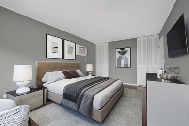 Two bedroom, one and a half bathroom 4th-floor corner unit in