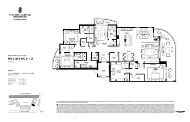 Residence 213F is a spacious corner 3BR + Den, 4.5BA at The