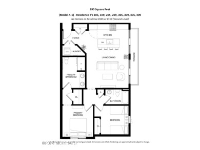 Popular two bedroom, two bath corner model in the Jersey Shore's