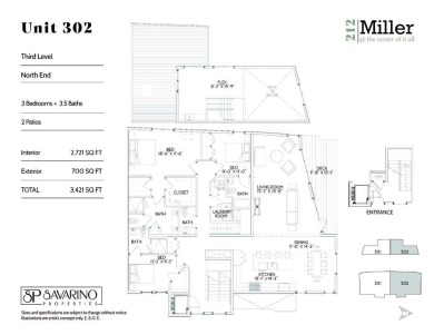 Outstanding 3 bedroom, 3.5 bath luxury penthouse in a new