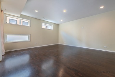 Step outside your living room through a sliding glass door onto