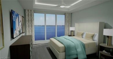 This new construction waterfront condo features a stunning view