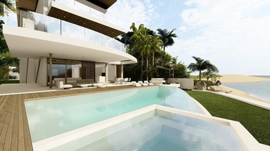 This organic modern jewel on a walled and gated lot along