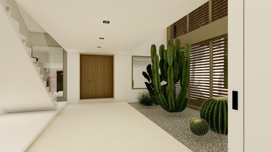 This organic modern jewel on a walled and gated lot along