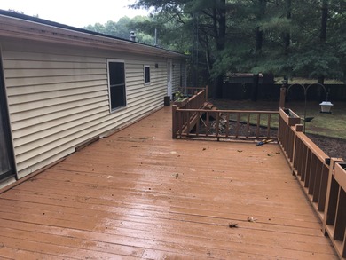 Peaceful quiet setting with elevated view in backyard of large