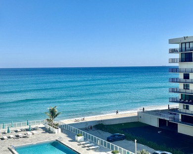 The oceanfront two-bedroom, two-bath residence combines a highly