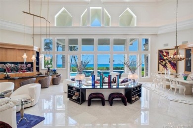 Direct oceanfront French chateau-style estate, set on one of