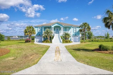 Sound Front ICWW home on Topsail Island with boat dock and lift