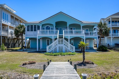 Sound Front ICWW home on Topsail Island with boat dock and lift
