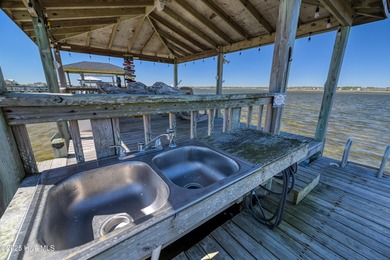 Sound Front ICWW home on Topsail Island with boat dock and lift