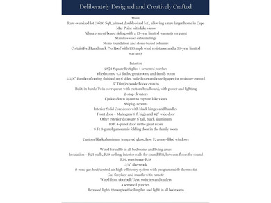 This lake-view corner, new-construction home is situated on a