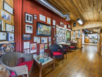 This vintage historical Red Barn in Douglas City, CA, offers a