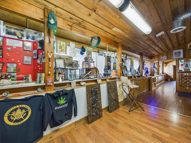 This vintage historical Red Barn in Douglas City, CA, offers a