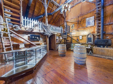 This vintage historical Red Barn in Douglas City, CA, offers a