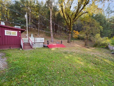 This vintage historical Red Barn in Douglas City, CA, offers a