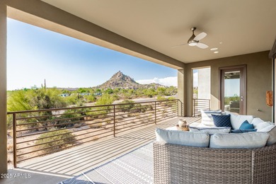 Picturesque Pinnacle Peak mountain, sunset and city light views
