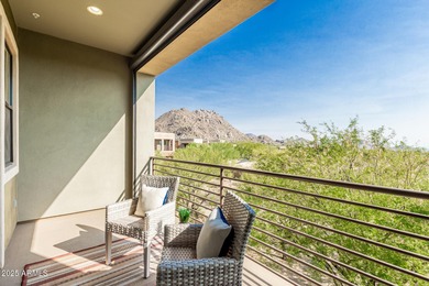 Picturesque Pinnacle Peak mountain, sunset and city light views