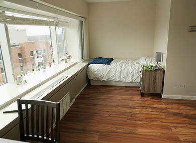 Bright, south-facing studio with stylish updates, including