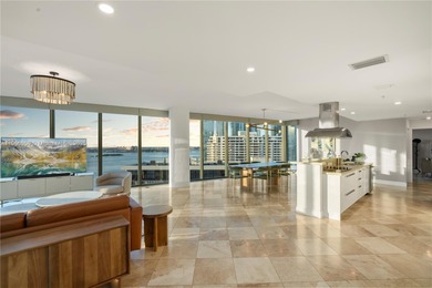 Set on a rare high floor, Unit 2312 captures 180 degrees of