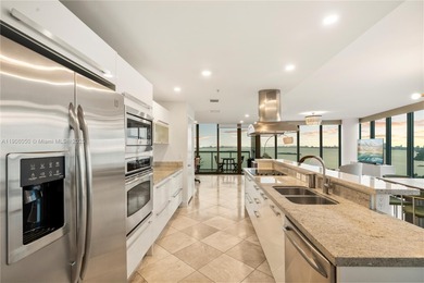 Set on a rare high floor, Unit 2312 captures 180 degrees of
