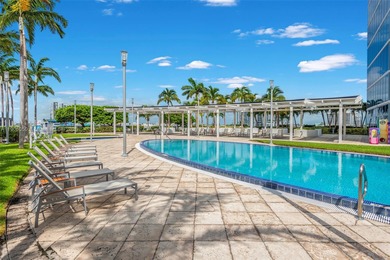 Set on a rare high floor, Unit 2312 captures 180 degrees of