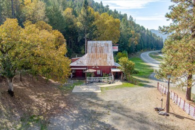 This vintage historical Red Barn in Douglas City, CA, offers a