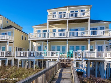 This stunning oceanfront home in North Topsail Beach offers 5