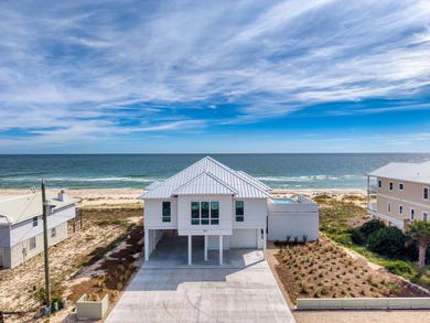 This new construction, six-bedroom, six-bathroom Gulf-front home