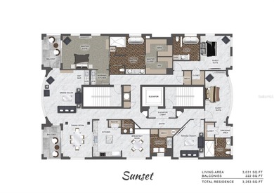 Occupying the entire eighth floor at Majestic Bay Sarasota, this