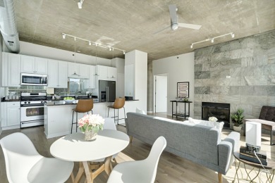 In the Museum Park Lofts, this 2-bedroom, 2-bath condo stands