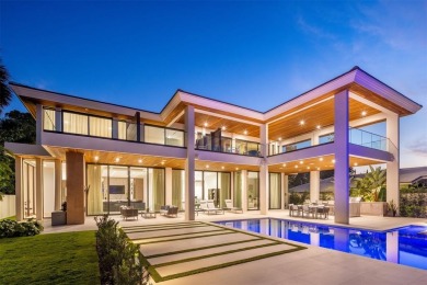Custom, new construction, contemporary waterfront estate in the