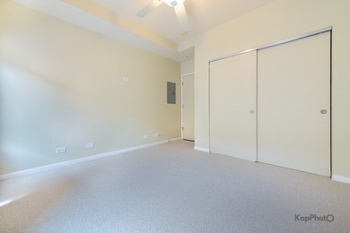 Step outside your living room through a sliding glass door onto