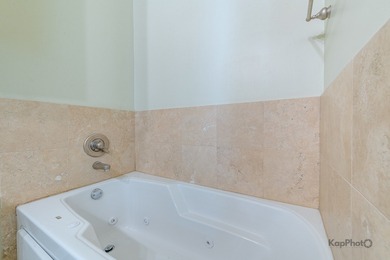 Step outside your living room through a sliding glass door onto