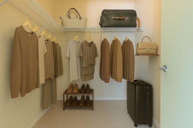 Step outside your living room through a sliding glass door onto